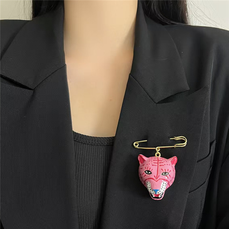 Women'S Formal Wear Accessories - Elegant Enamel Tiger Brooch Pin for