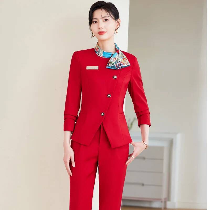 Women Formal Wear Business - Plus Size Formal Elegant Styles Pantsuits