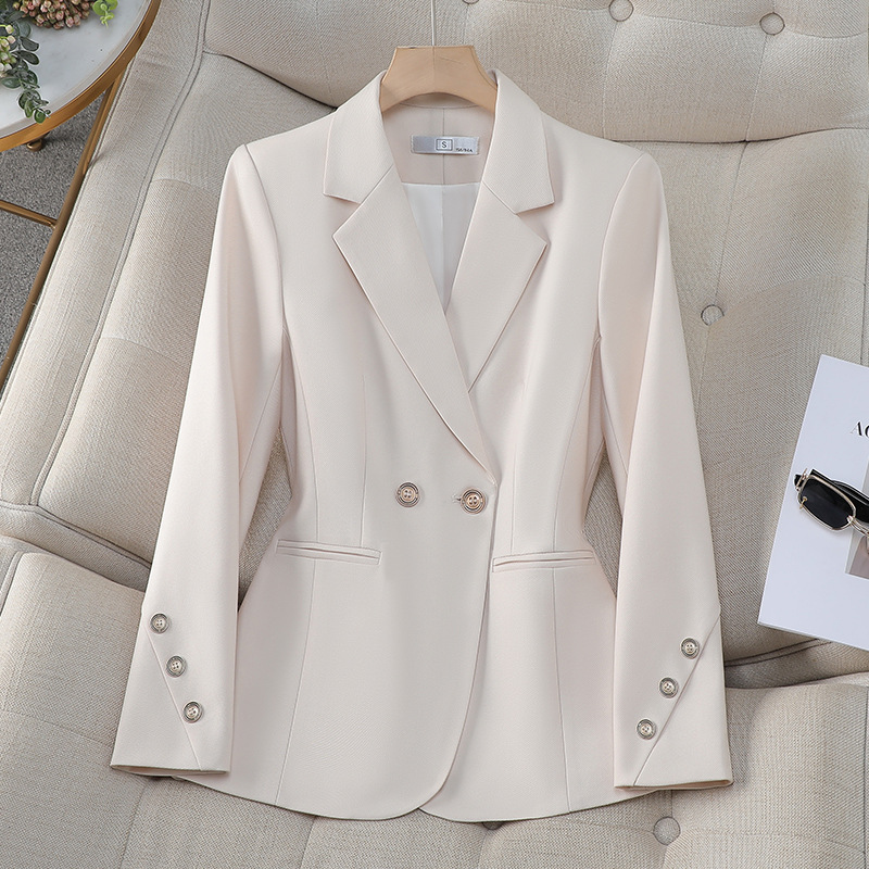 Formal Winter Wear Women Jacket - Women Double Breasted Solid Blazer For