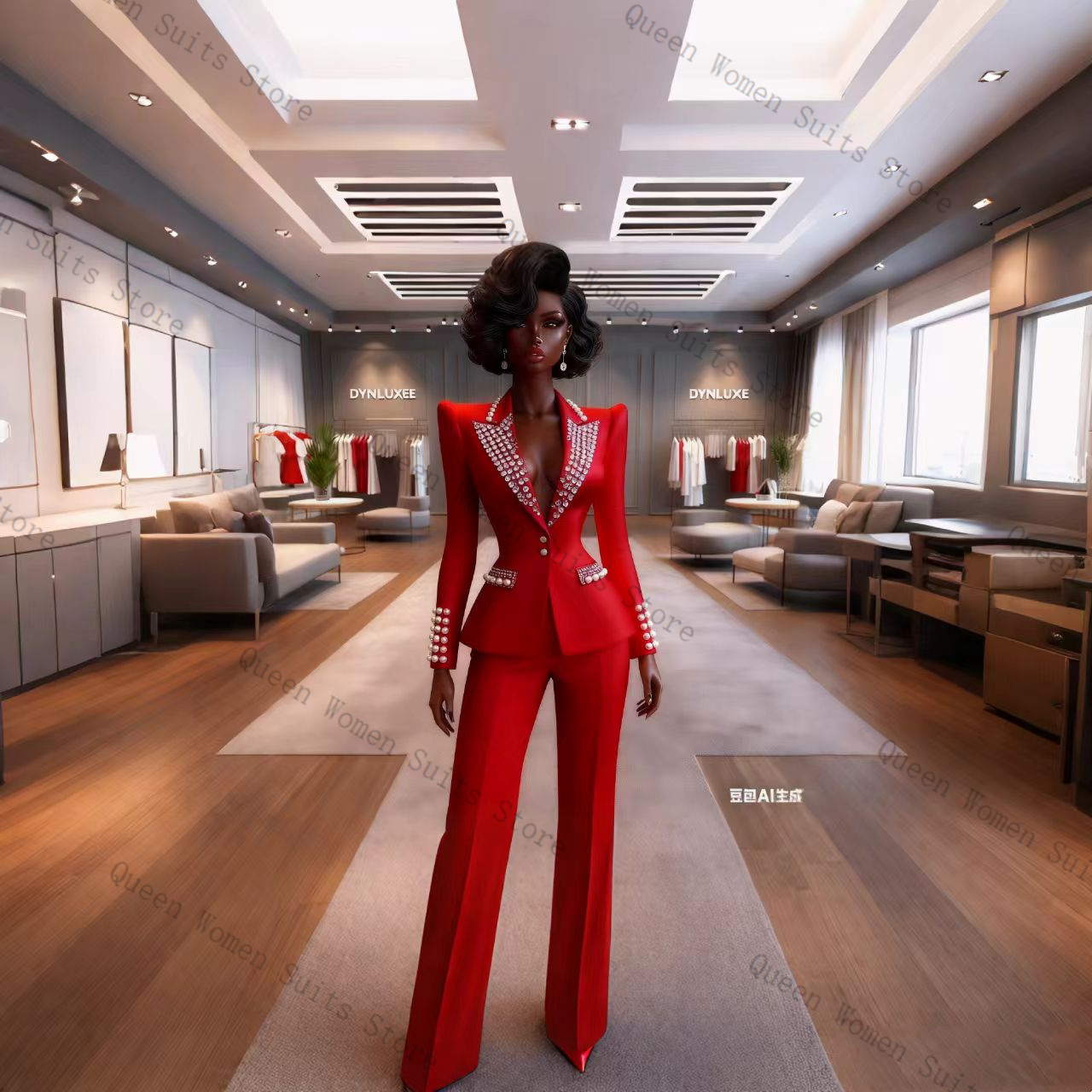 Pearls Red Women Suit Pants Se - огляд і ціна Women'S Red Formal Wear