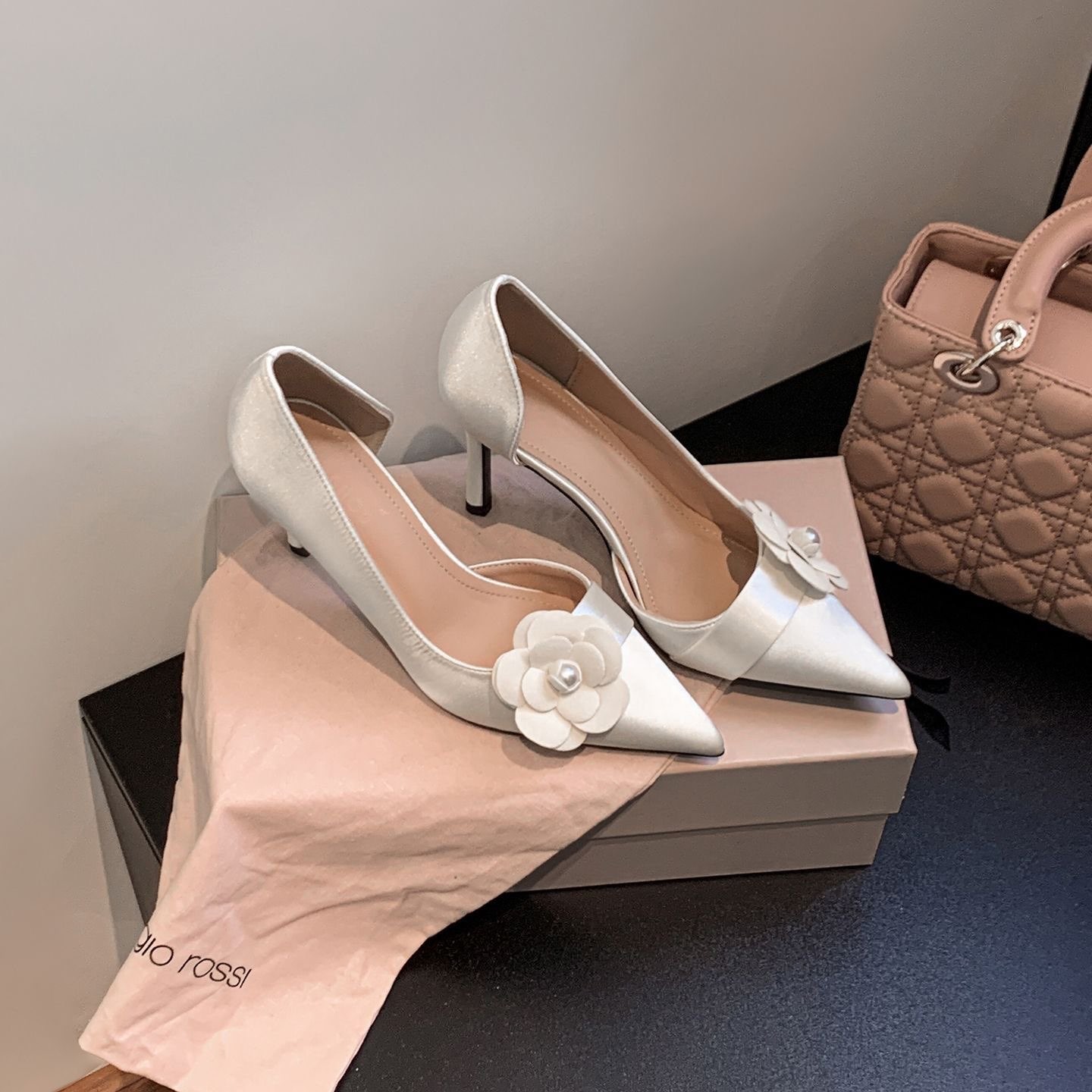 Satin Pointed Stiletto Pumps W - огляд і ціна Women Formal Wear On Sale