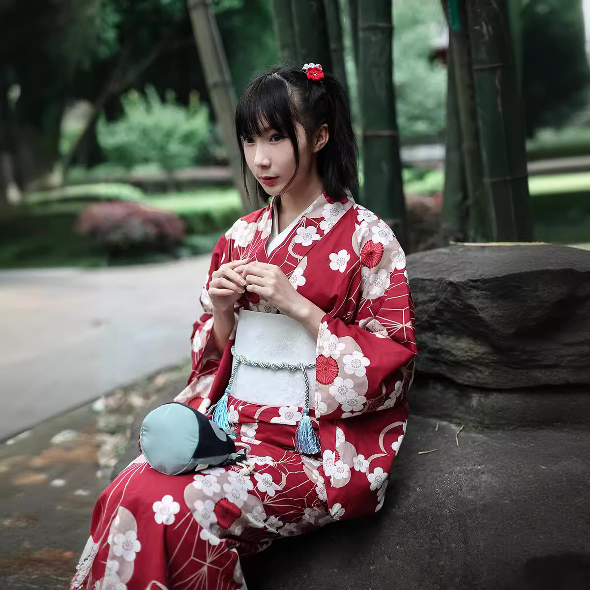 Red Japanese Yukata Kimono Fem - огляд і ціна Women'S Red Formal Wear
