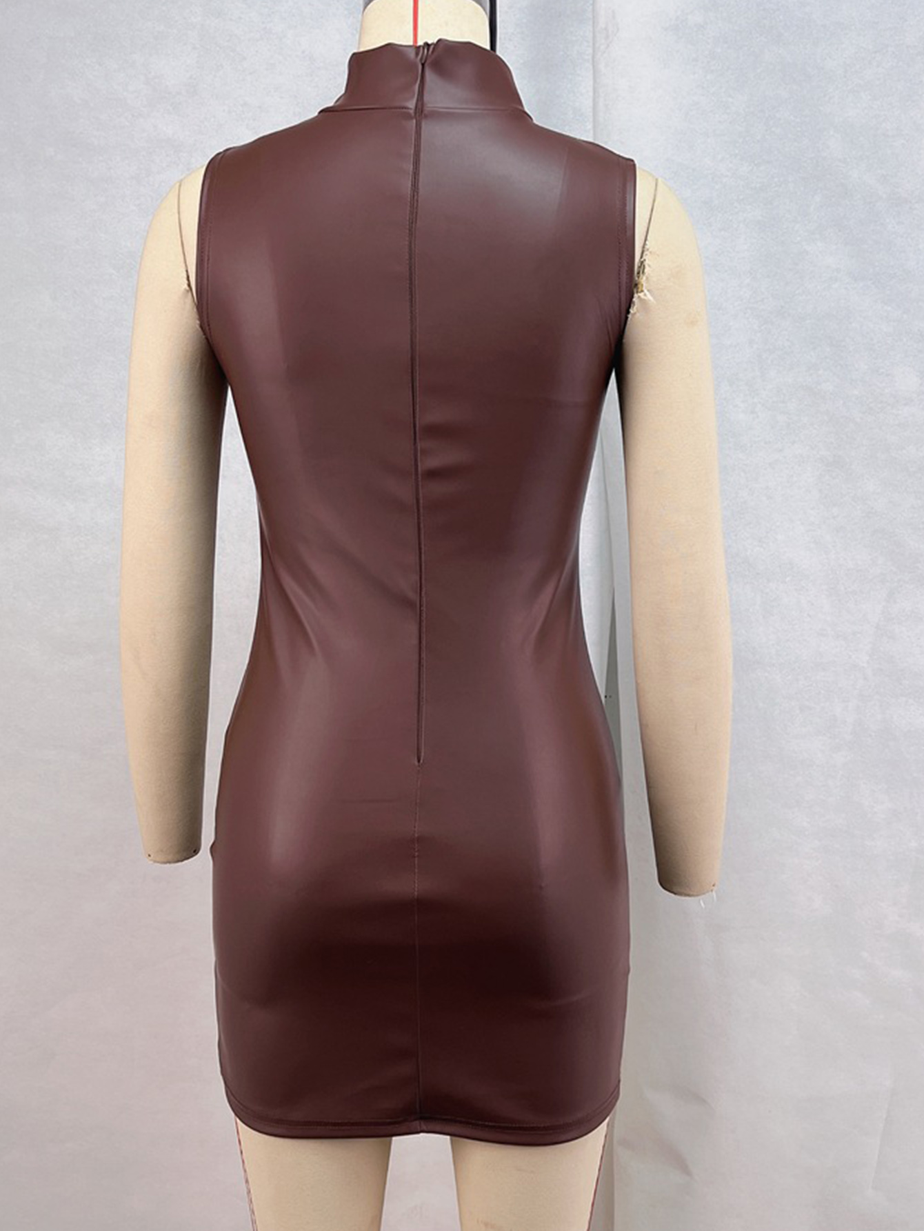 Sexy brown PU leather mini sum - огляд і ціна Women Formal Wear Zara