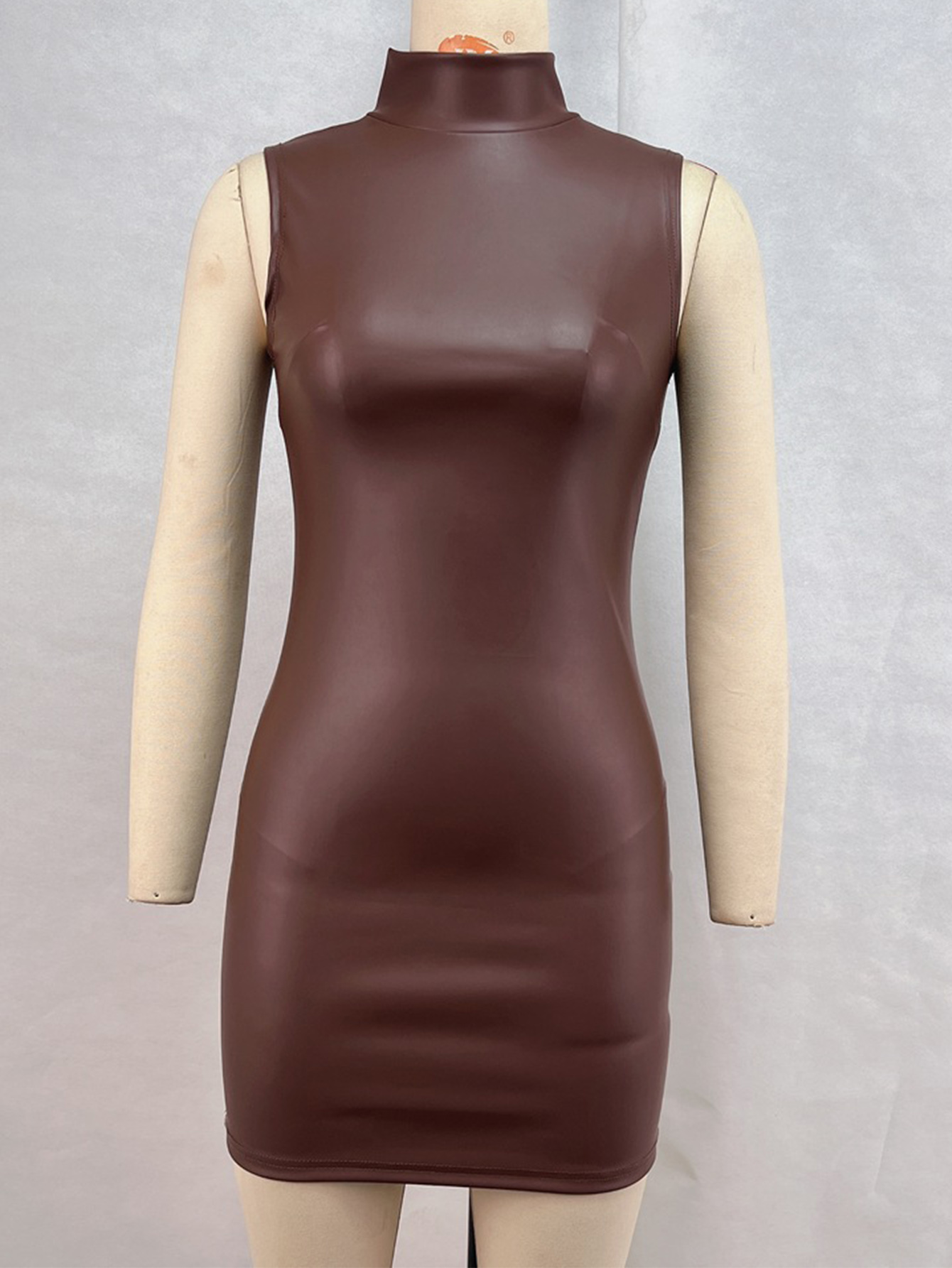 Sexy brown PU leather mini sum - огляд і ціна Women Formal Wear Zara
