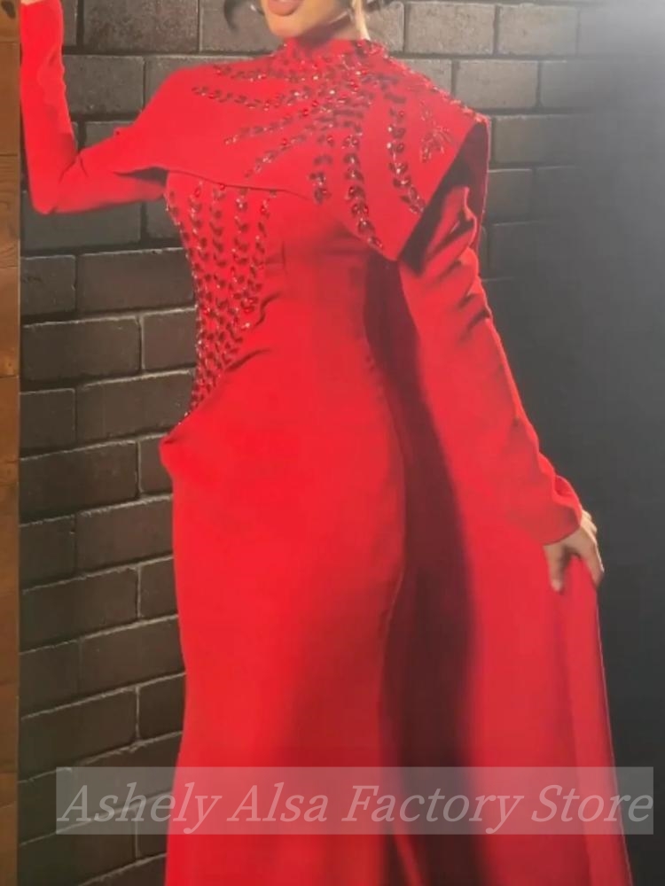 Customized Saudi Arabic Muslim - огляд і ціна Women'S Red Formal Wear