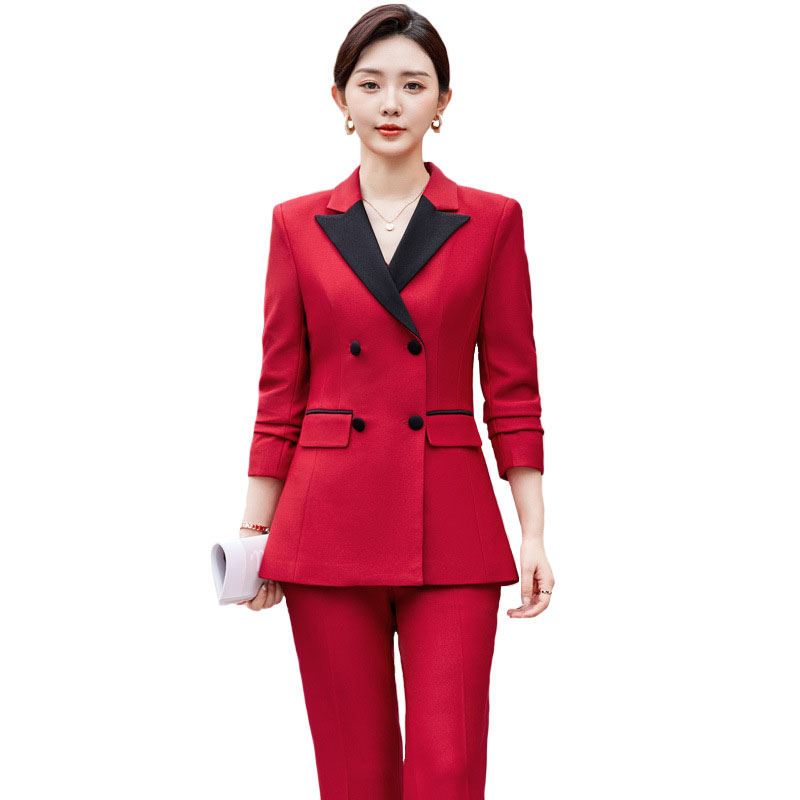 2024 Elegant Red Black Women P - огляд і ціна Women Formal Wear Shirt And Pant