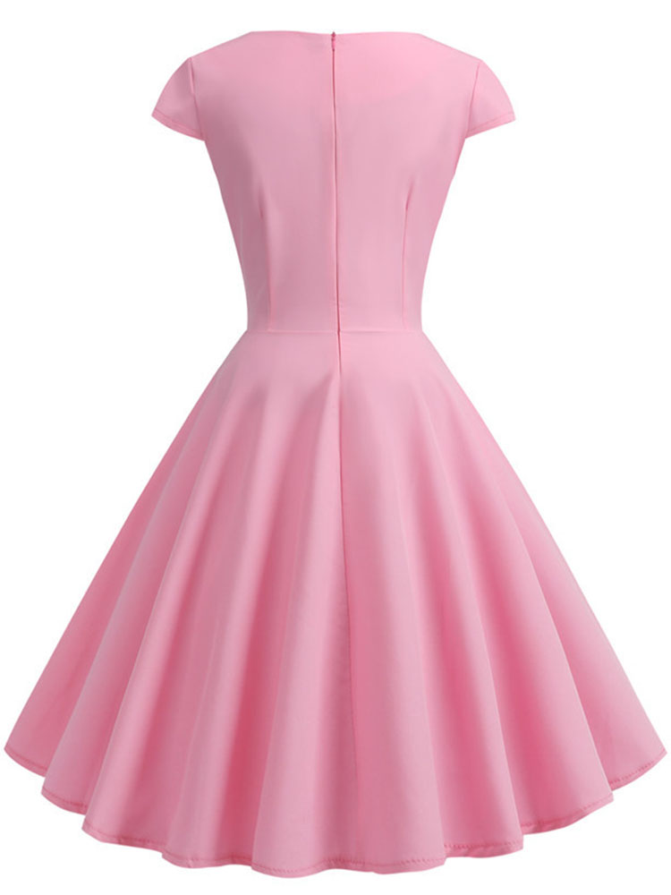 Pink Summer Dress Women V Neck - огляд і ціна Women Formal Wear Zara