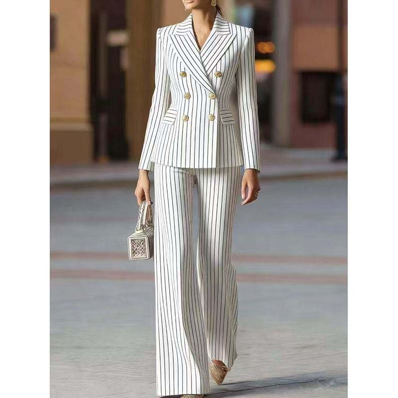 Autumn Pant Suit Women Striped - огляд і ціна Women Formal Wear Business