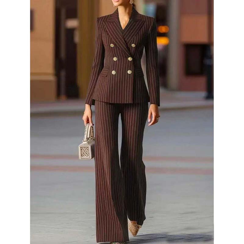 Autumn Pant Suit Women Striped - огляд і ціна Women Formal Wear Business