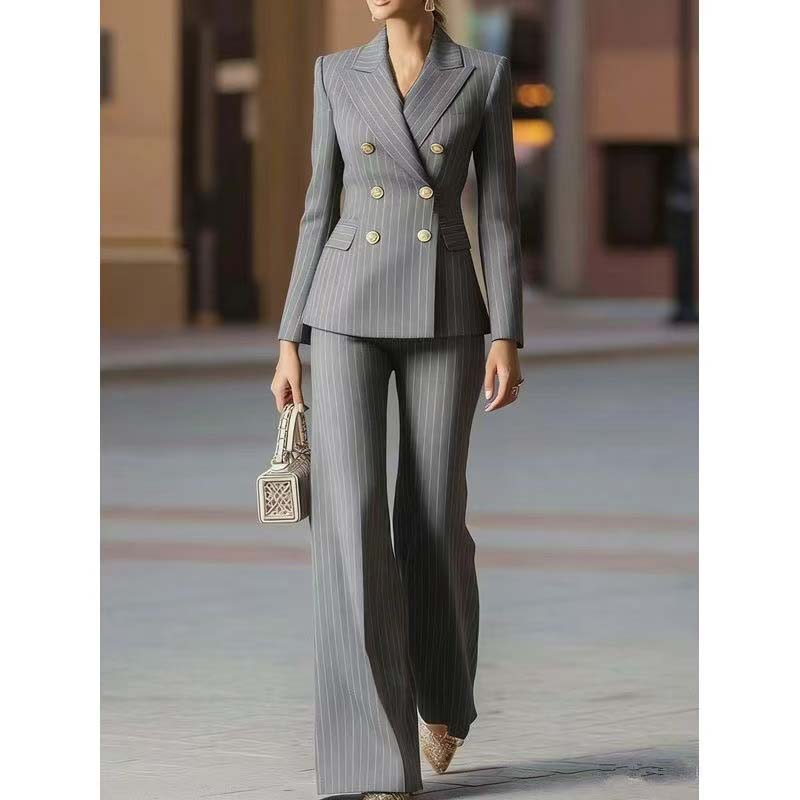 Autumn Pant Suit Women Striped - огляд і ціна Women Formal Wear Business