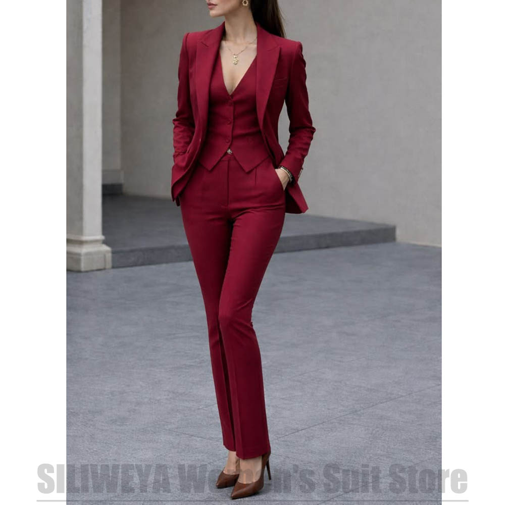 Women 3 Piece Suit Set Blazer  - огляд і ціна Women Formal Wear Shirt And Pant